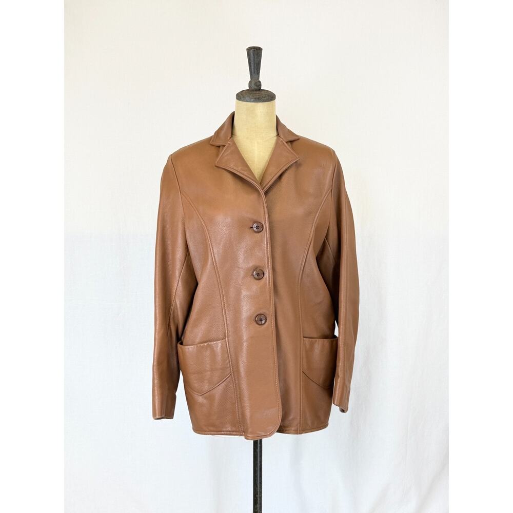 Vintage 50's to 60' Mid Western Sport Tan Deerskin Leather Jacket SZ 12 #0330